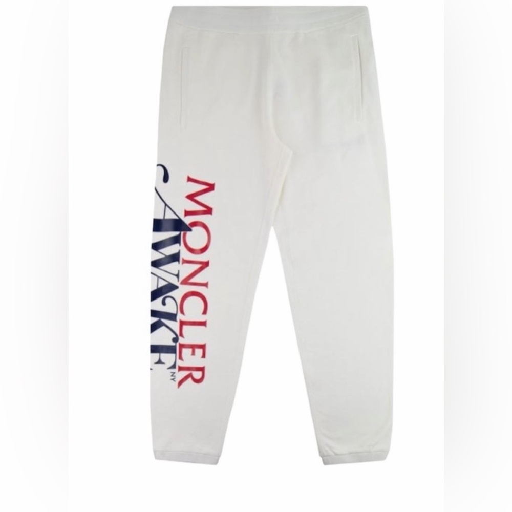 Moncler 1952 Awake White Applied Logo Men's Track Pants